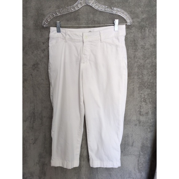 St John's Bay White‎ Capri Pants Cropped Casual Everyday Size 4 - Picture 1 of 8